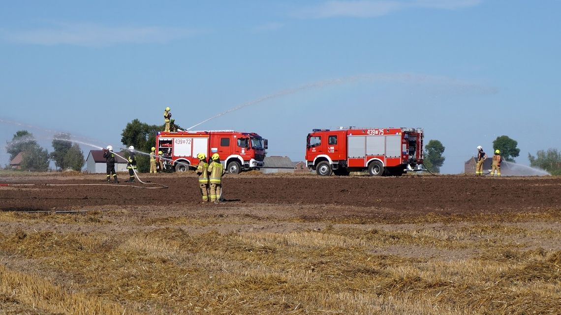 Pożar rżyska w Kozicach
