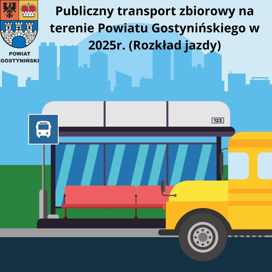 Publiczny transport zbiorowy na terenie powiatu gostynińskiego w 2025 r. - w tym dodatkowe kursy do Szpitala w Gorzewie-Kruku w dni nauki szkolnej