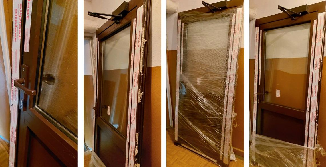 Spółdzielnia Mieszkaniowa POLAM w Gostyninie sprzeda drzwi wejściowe z demontażu - dwie sztuki