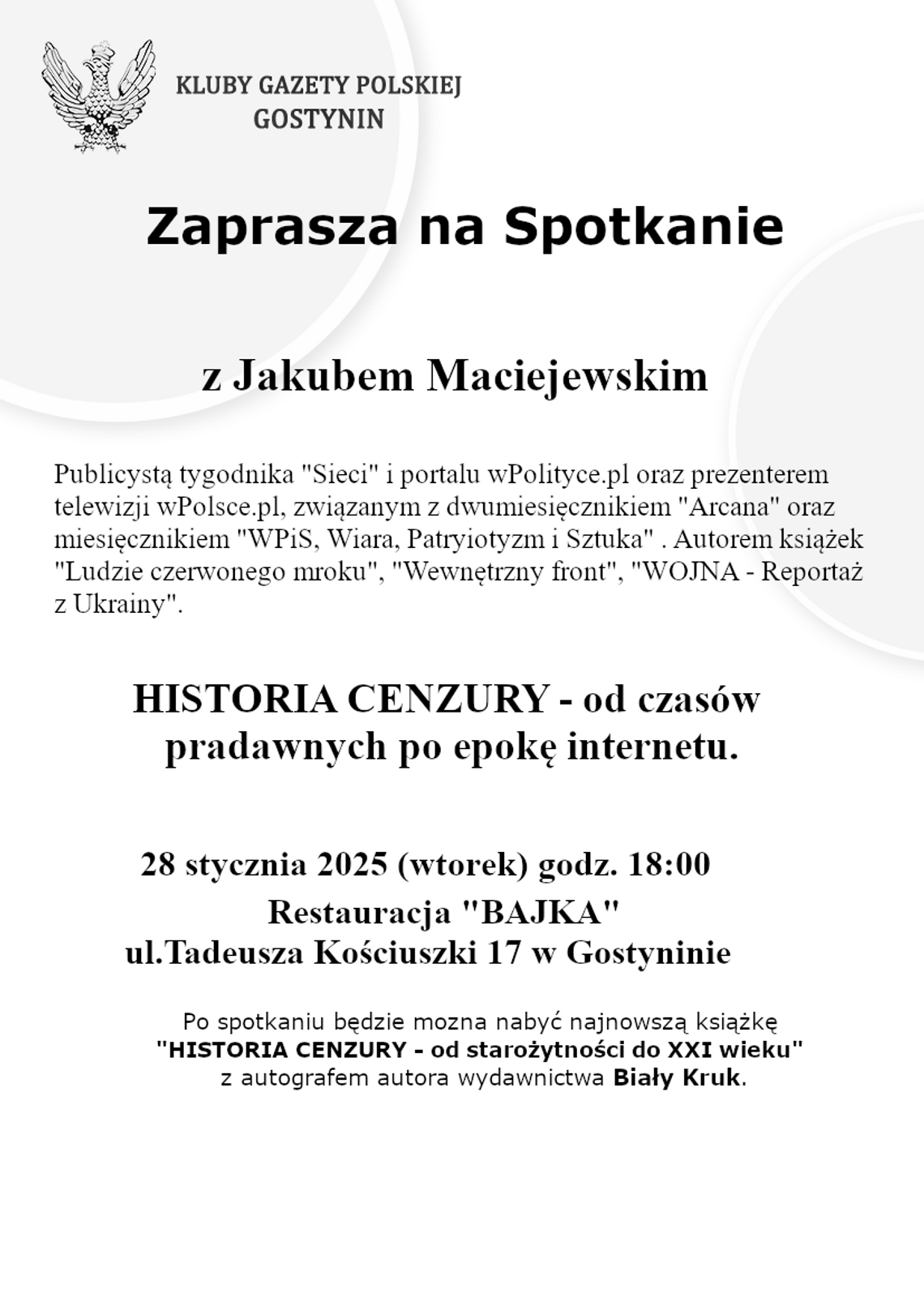 Spotkanie z Jakubem Maciejewskim