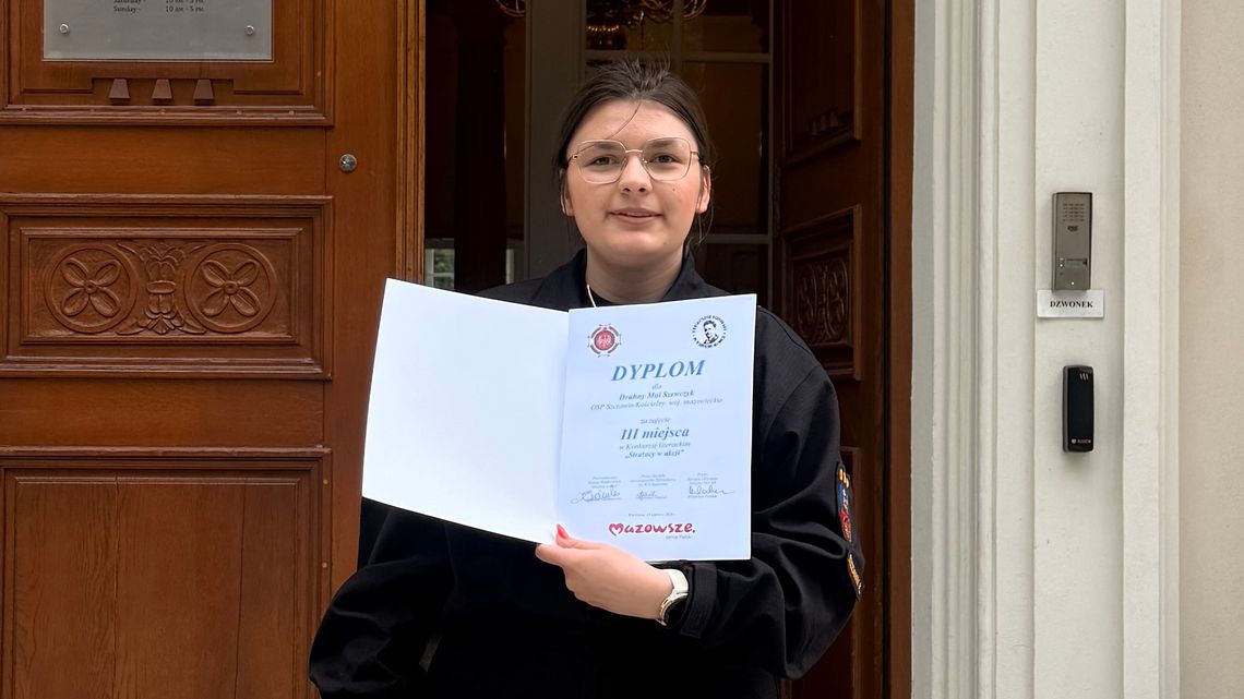 Sukces druhny Mai Szewczyk z Ochotniczej Straży Pożarnej w Szczawinie Kościelnym Sukces druhny Mai Szewczyk z Ochotniczej Straży Pożarnej w Szczawinie Kościelnym