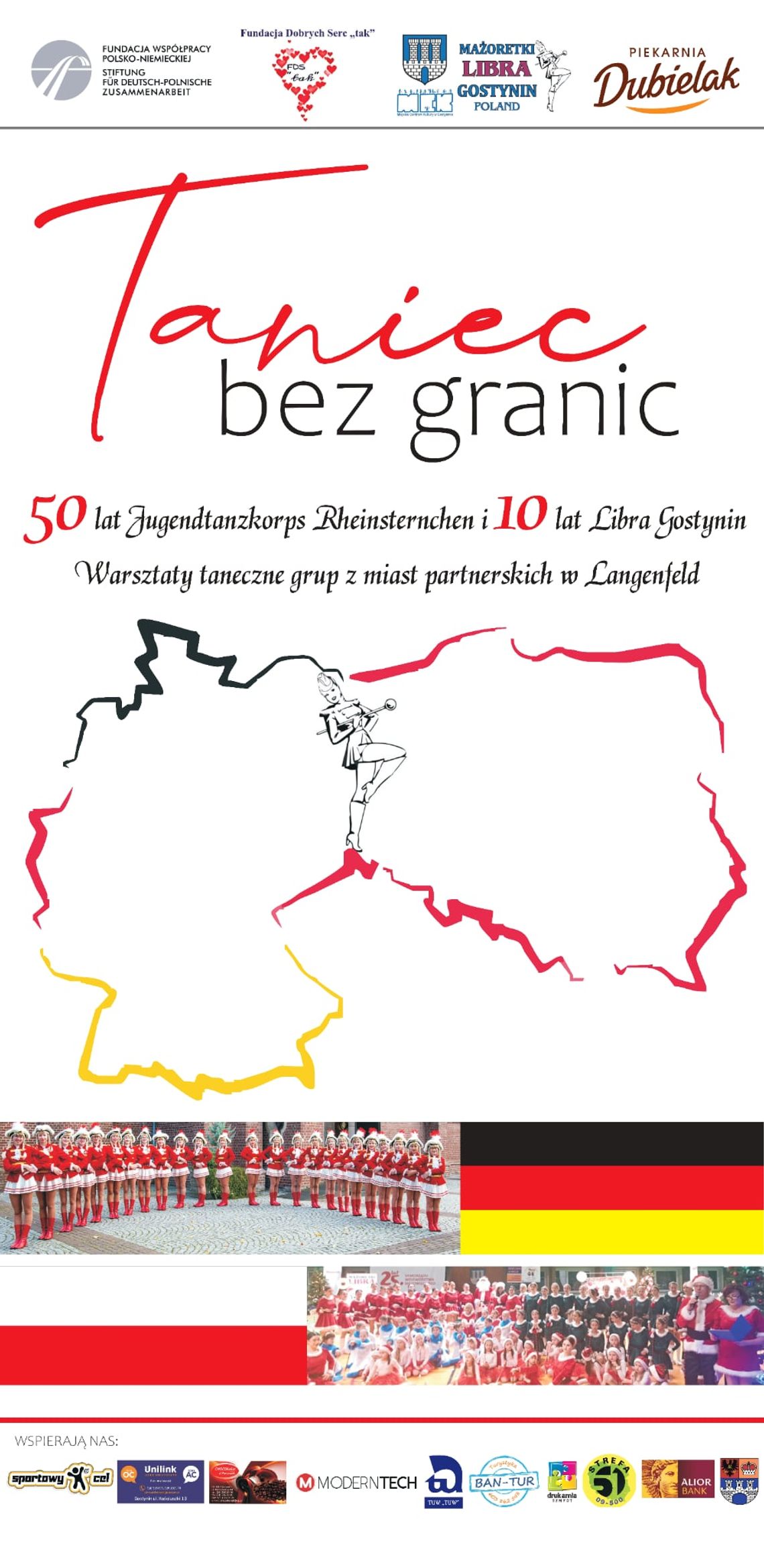 Taniec bez granic. 50 lat Jugendtanzkorps Rheinsternchen i 10 lat Libra Gostynin. Warsztaty taneczne grup z miast partnerskich w Langenfeld