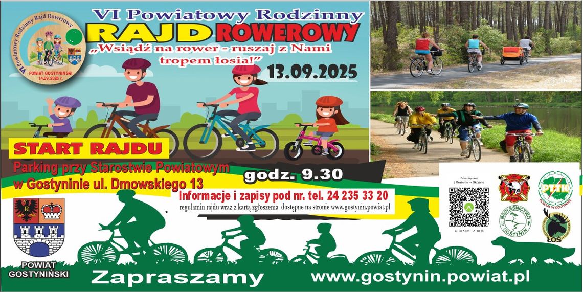 VI Powiatowy Rodzinny Rajd Rowerowy