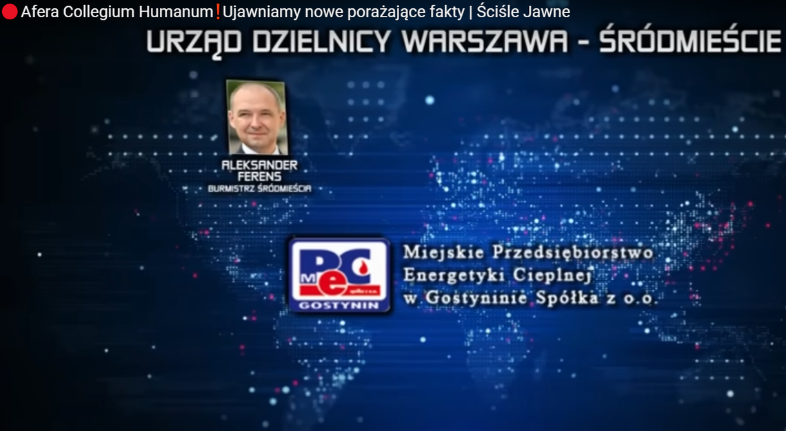 W TV Republika o członku rady nadzorczej MPEC w Gostyninie z dyplomem Collegium Humanum