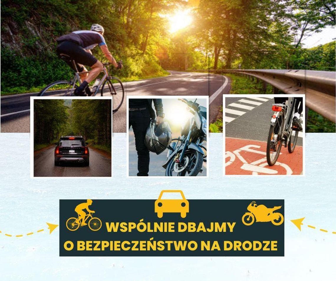 Więcej rowerzystów i motocyklistów na drogach - pamiętajmy o bezpieczeństwie