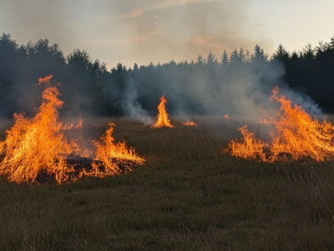 Wiosenne wypalanie traw jest nielegalne i niebezpieczne – policja apeluje o rozsądek