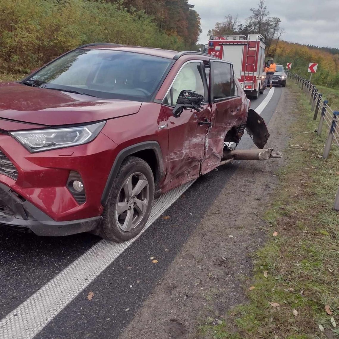 Wypadek na DK60 w Woli Łąckiej