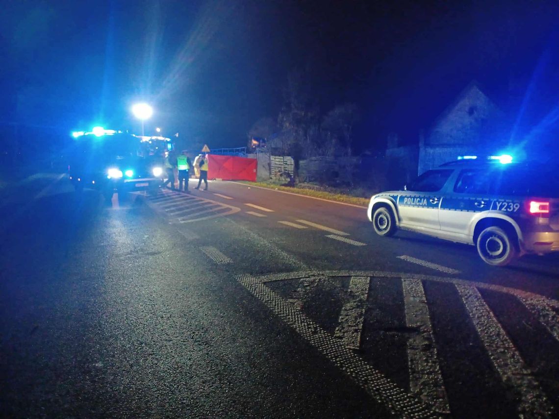 Wypadek śmiertelny w Drobinie. Droga zablokowana do ok. 22.00 Wypadek śmiertelny w Drobinie. Droga zablokowana do ok. 22.00