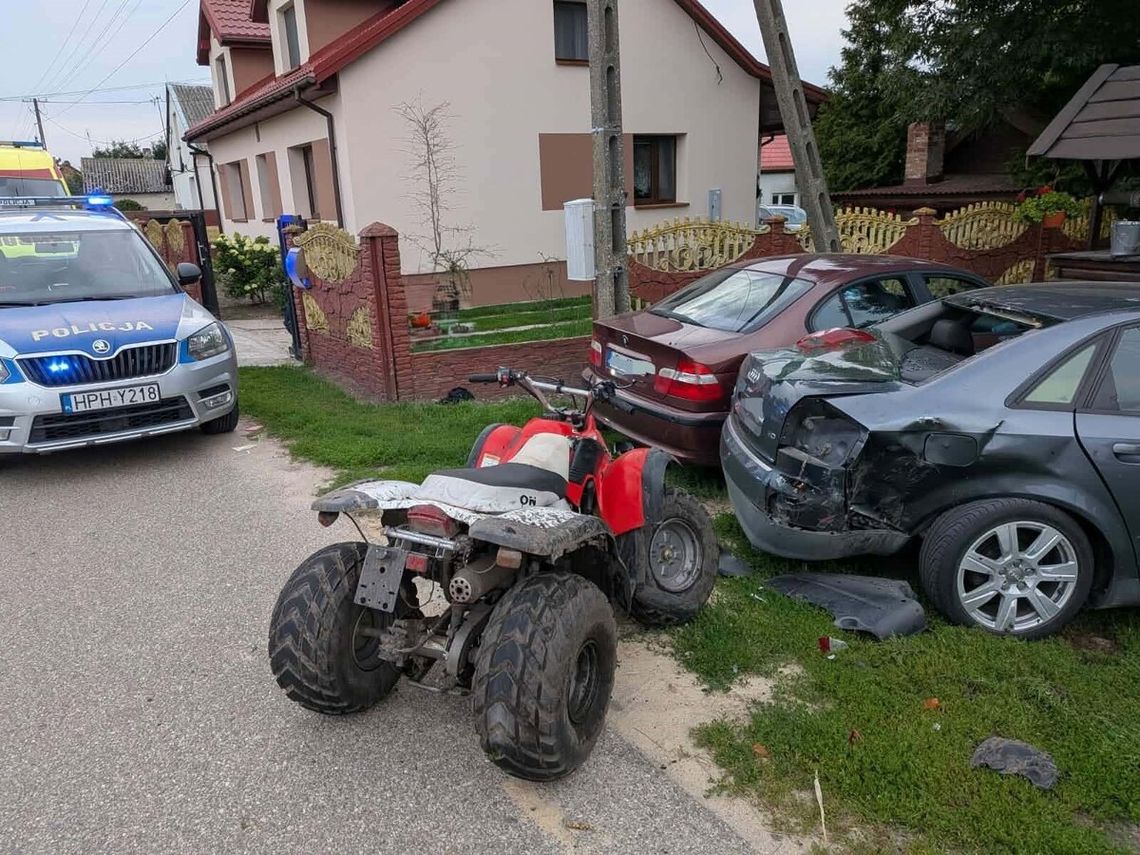 Wypadek z udziałem quada. Policjanci apelują o rozwagę i ostrożność