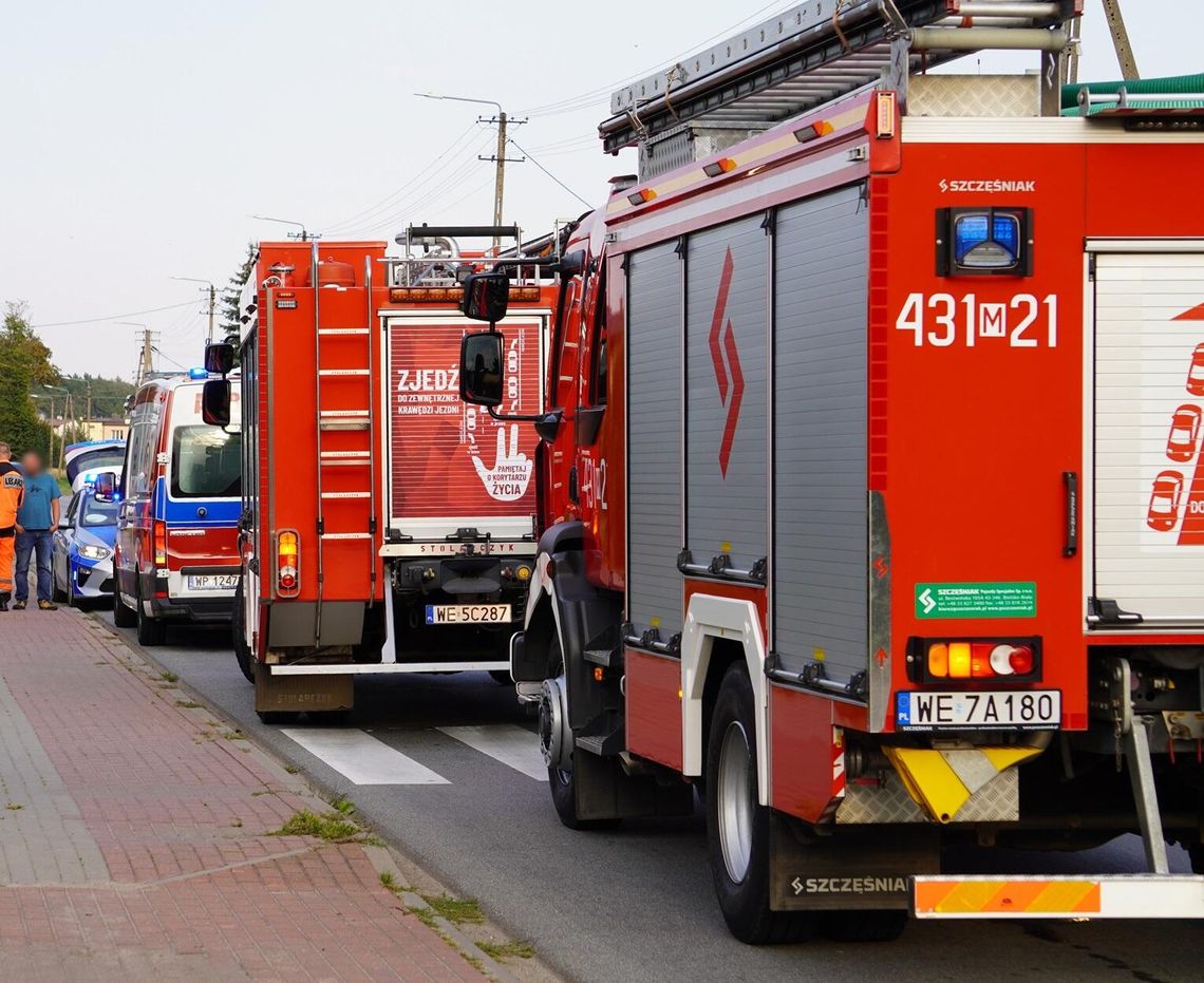 Zderzenie rowerzystki z motocyklistą na Czapskiego