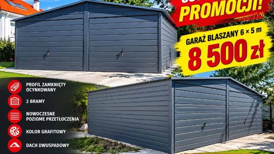 Garaż Blaszany 6x5 antracytowy 1szt W okazyjnej Cenie dostępna