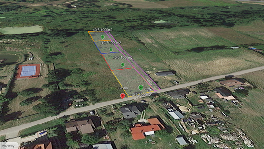 Gaśno działki budowlane  po 1000m2