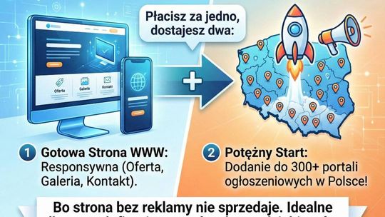 HIT: Strona WWW + Reklama w 300 miejscach! | Dodawanie ogłoszeń | Tanie strony www