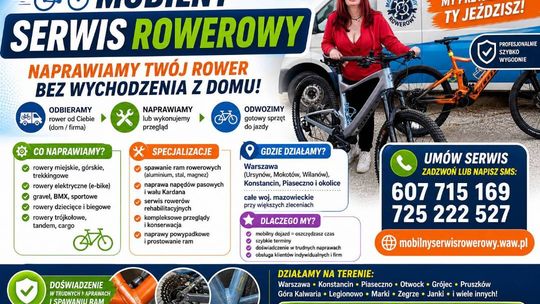 Mobilny serwis rowerowy Warszawa i Konstancin - naprawa, spawanie ram, rowery elektryczne Mobilny serwis rowerowy Warszawa i Konstancin - naprawa, spawanie ram, rowery elektryczne
