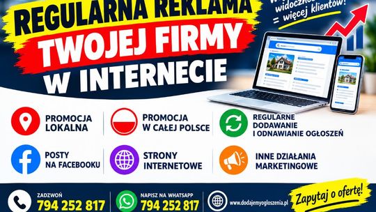 REGULARNA REKLAMA TWOJEJ FIRMY W INTERNECIE