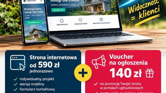 Sama strona nie przynosi klientów. Strona i widoczność już tak | projekt wstępny gratis