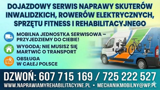 Serwis mobilny: skutery inwalidzkie, rowery oraz sprzęt medyczny Serwis mobilny: skutery inwalidzkie, rowery oraz sprzęt medyczny