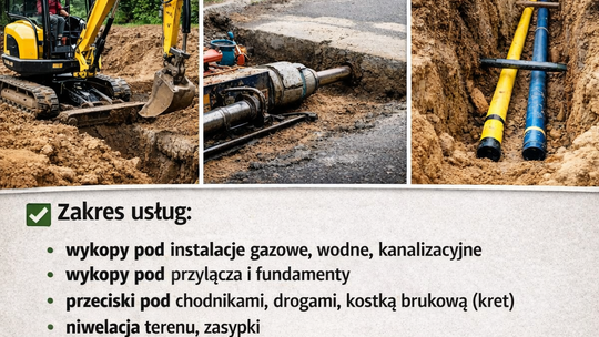 🚜 USŁUGI MINI KOPARKĄ & KRETY PRZECISKOWE 🚜 🚜 USŁUGI MINI KOPARKĄ & KRETY PRZECISKOWE 🚜