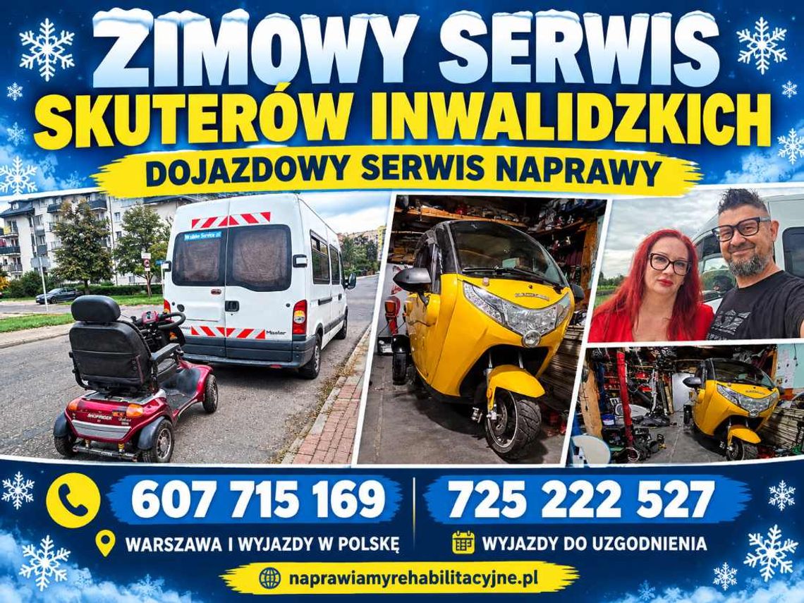 DOJAZDOWY SERWIS SKUTERÓW INWALIDZKICH Gostynin - ZADBAJ O SPRZĘT ZIMĄ
