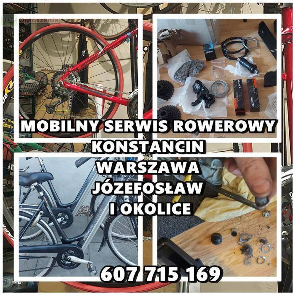 Mobilny Serwis Rowerowy Konstancin, Warszawa, Józefosław i okolice