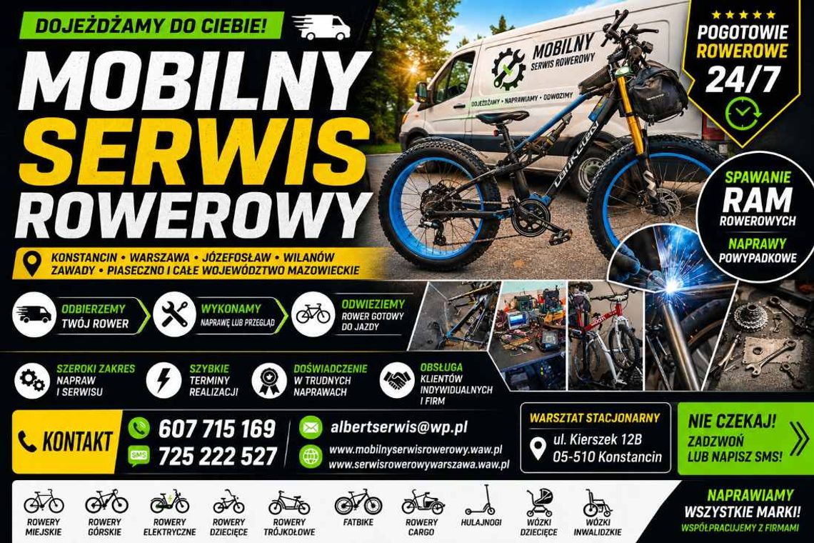 MOBILNY SERWIS ROWEROWY – KONSTANCIN, WARSZAWA, JÓZEFOSŁAW, WILANÓW, ZAWADY, PIASECZNO I CAŁE WOJEWÓ MOBILNY SERWIS ROWEROWY – KONSTANCIN, WARSZAWA, JÓZEFOSŁAW, WILANÓW, ZAWADY, PIASECZNO I CAŁE WOJEWÓ