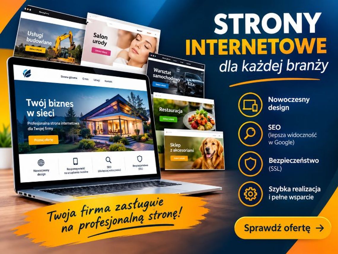 Nowoczesna strona dla stolarni i firmy meblowej, od 590 zł Nowoczesna strona dla stolarni i firmy meblowej, od 590 zł