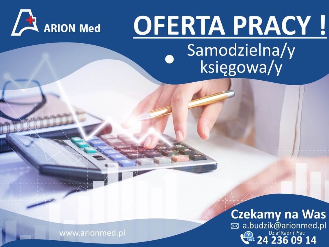 Samodzielna/y księgowa/y oferta pracy w ARION Med sp. z o.o.