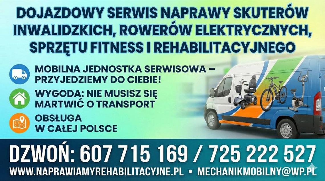 Serwis mobilny: skutery inwalidzkie, rowery oraz sprzęt medyczny Serwis mobilny: skutery inwalidzkie, rowery oraz sprzęt medyczny