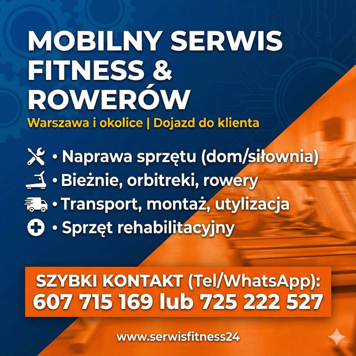 Serwis Siłowni i Sprzętu Sportowego, Mobilny Technik, Warszawa/Łódź/Lublin/Kielce/Olsztyn Serwis Siłowni i Sprzętu Sportowego, Mobilny Technik, Warszawa/Łódź/Lublin/Kielce/Olsztyn