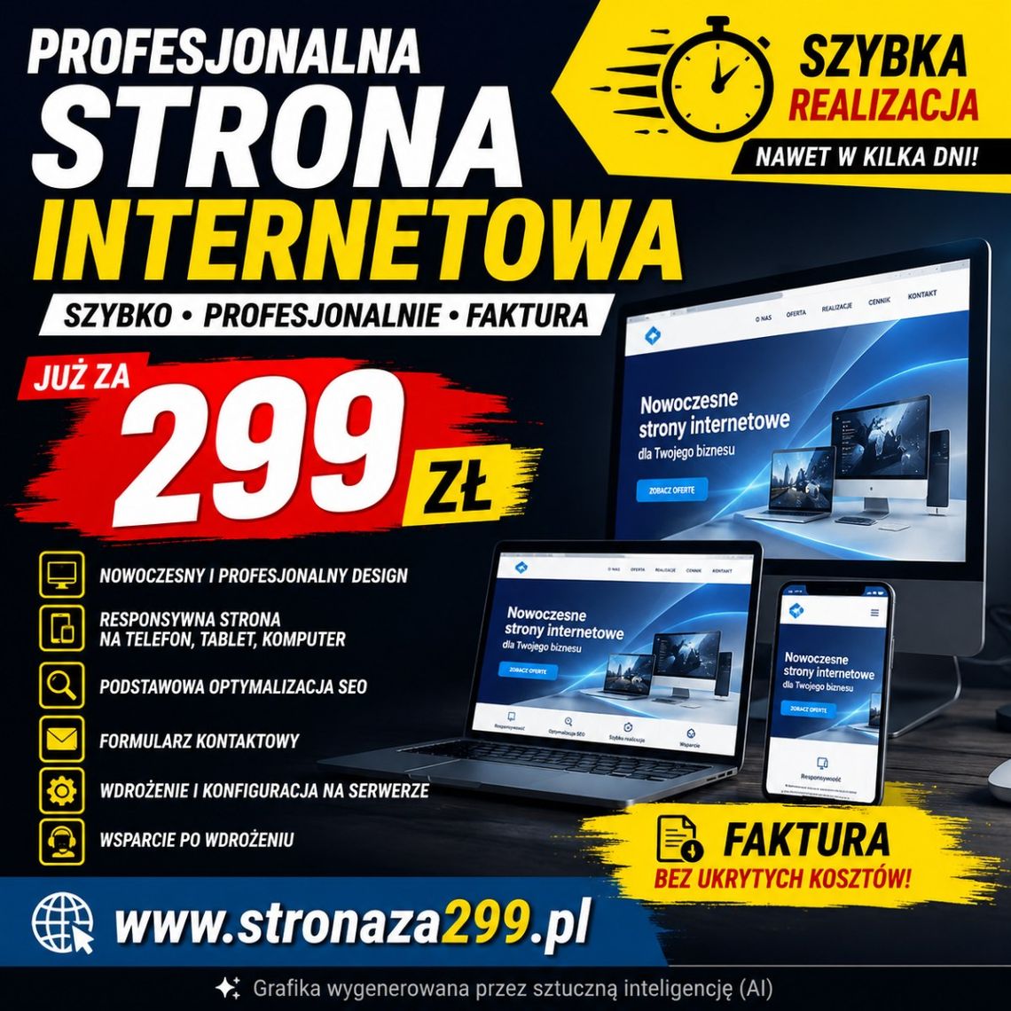 Tania strona internetowa ZA 299 ZŁ ⭐ stronaza299.pl Tania strona internetowa ZA 299 ZŁ ⭐ stronaza299.pl