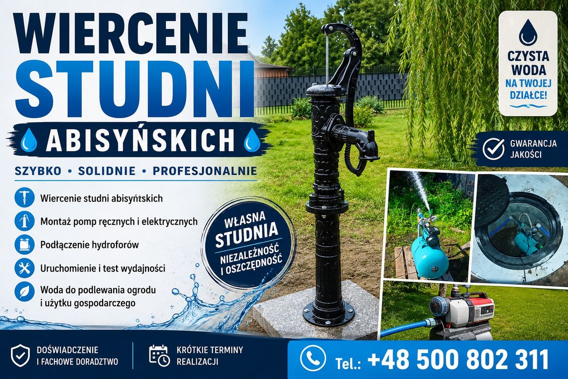 Wiercenie studni abisyńskich Wiercenie studni abisyńskich
