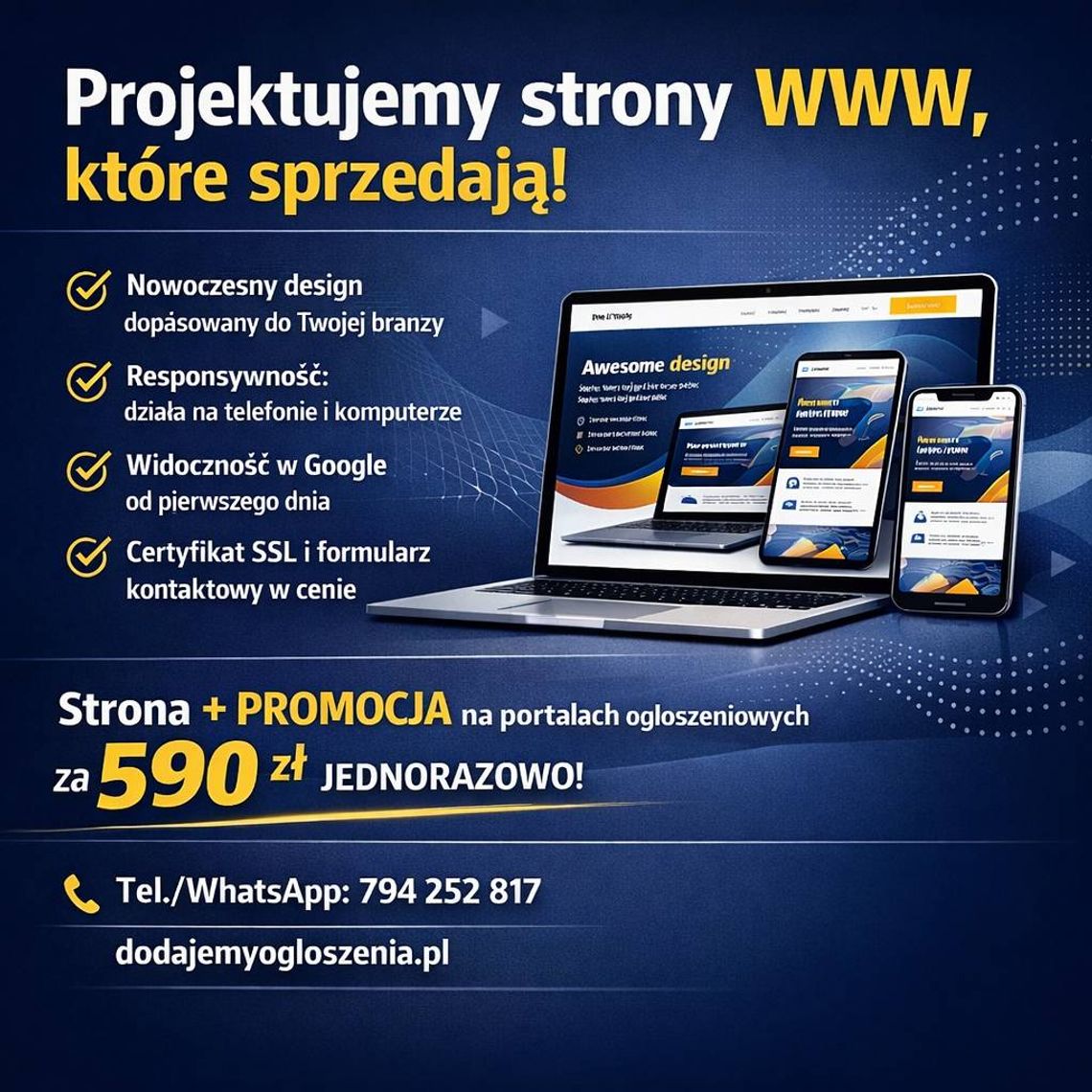 Własna strona WWW od 590 zł - profesjonalnie i bez przepłacania Własna strona WWW od 590 zł - profesjonalnie i bez przepłacania