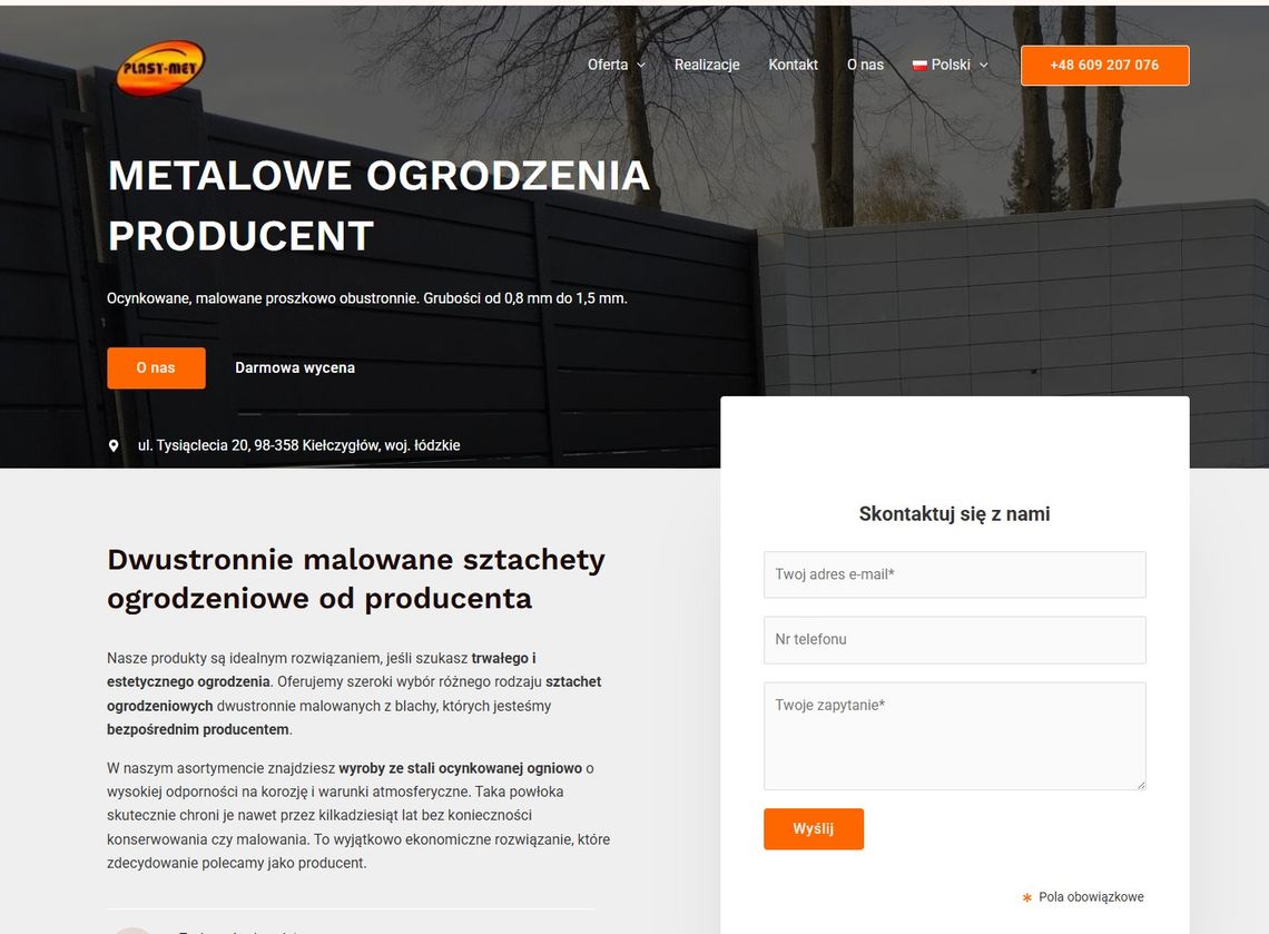 Plast-Met - metalowe ogrodzenia