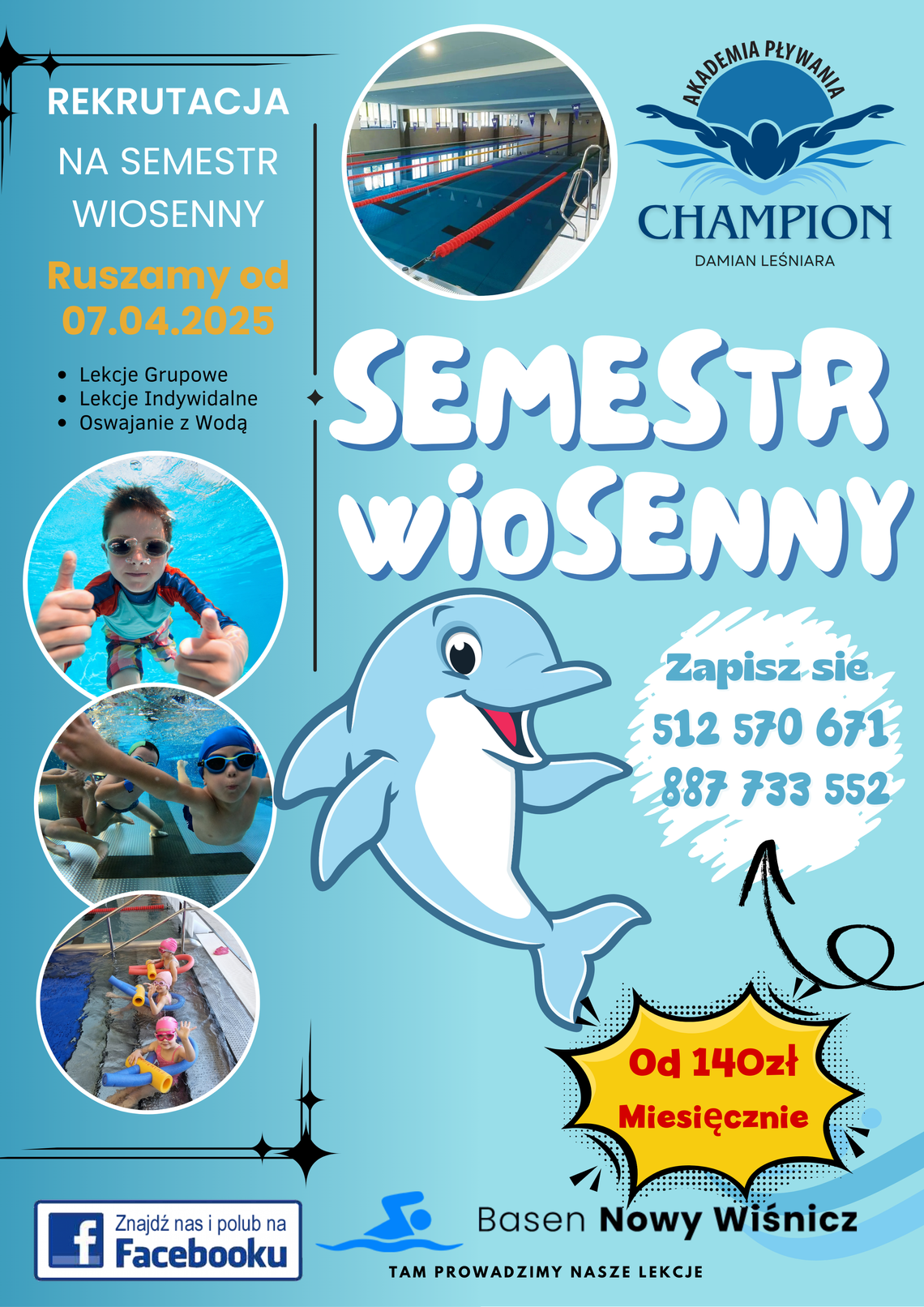 Szkoła Pływania Champion – pływanie dla każdego w Korzennej