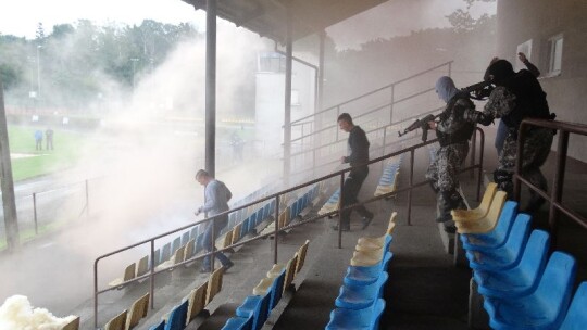 Ćwiczenia na stadionie