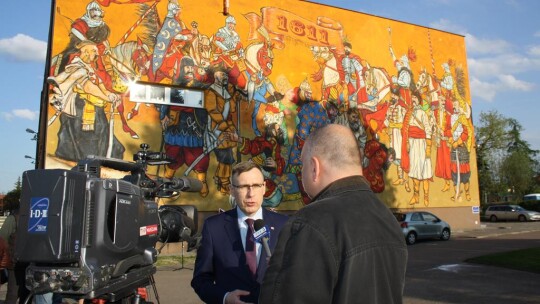 Pierwszy w Polsce mural "Hołd ruski"