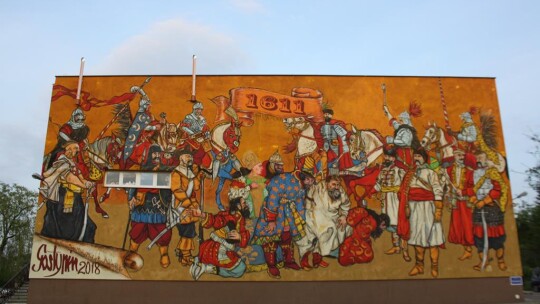 Pierwszy w Polsce mural "Hołd ruski"