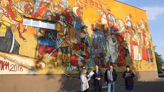 Pierwszy w Polsce mural "Hołd ruski"