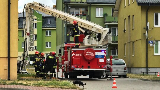 Akcja strażaków na Kościuszkowców