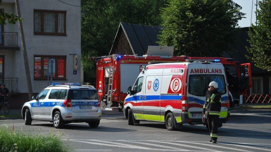 Stłuczka na rozwidleniu Płockiej i Bierzewickiej