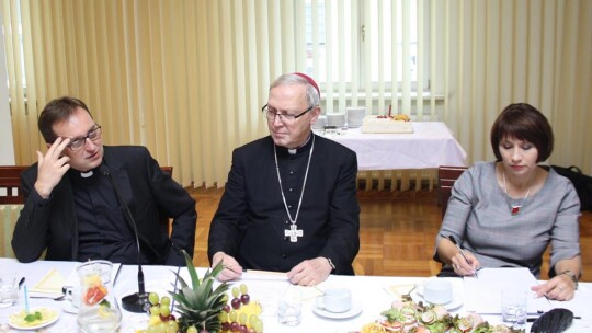 Jubileuszowy dziennikarski podwieczorek u biskupa