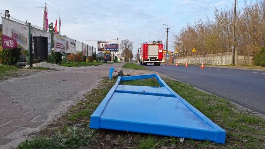 Skosiła przystanek i wjechała w ogrodzenie