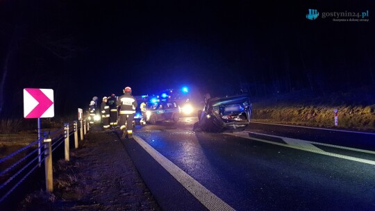 Pijany gostyninianin dachował w Woli Łąckiej