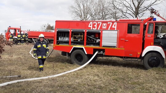 Pożar traw w Zuzinowie