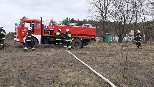 Pożar traw w Zuzinowie