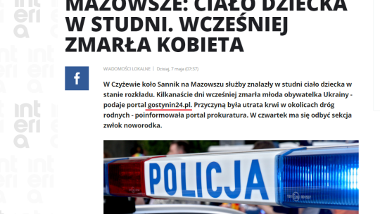 Dziś odbędzie się sekcja zwłok dziecka