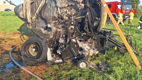 Seria pożarów podczas żniw w powiecie gostynińskim