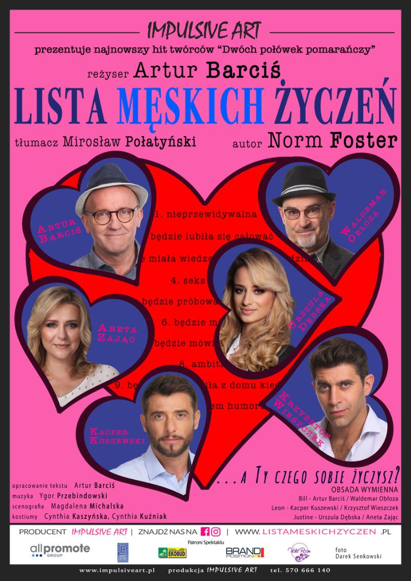 Plakat Lista męskich życzeń