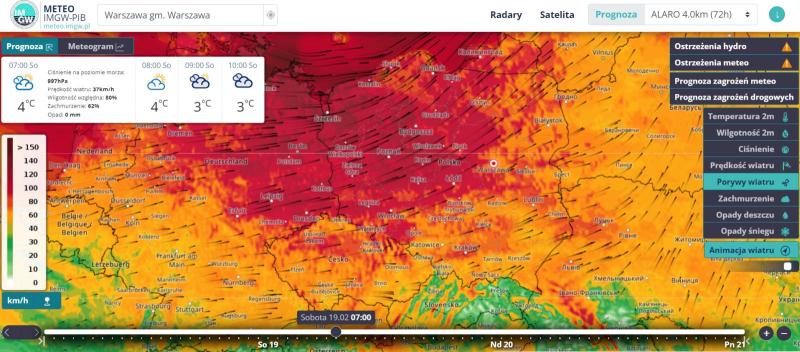 imgw 0218 synoptyczna prognoza pogody na weekend 18 20.02.2022 zal. 2