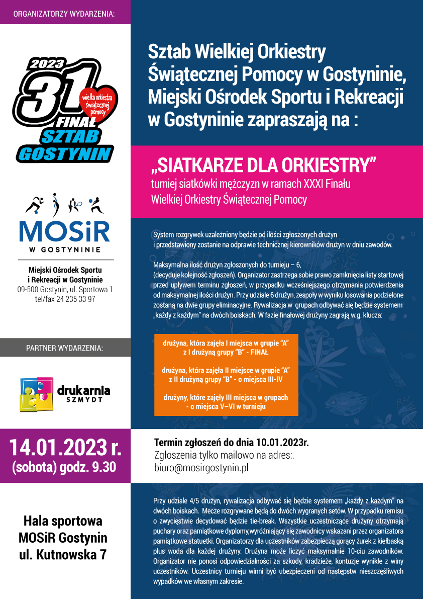 MOSiR plakat WOSP2023 SIATKOWKA V2